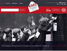 Tablet Screenshot of kmsenvelopes.co.uk
